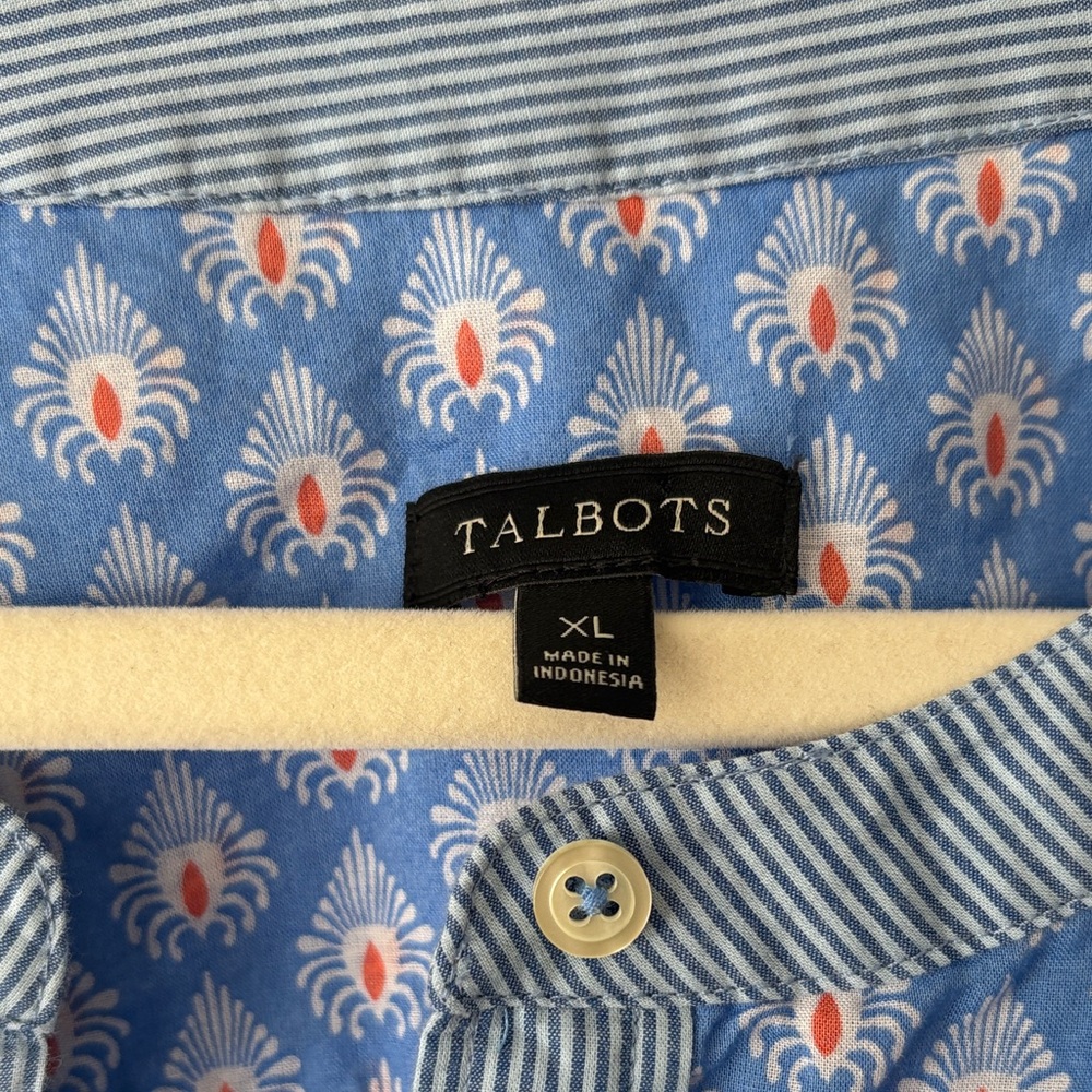Blue Patterned Women's Top - Picture 2 of 6